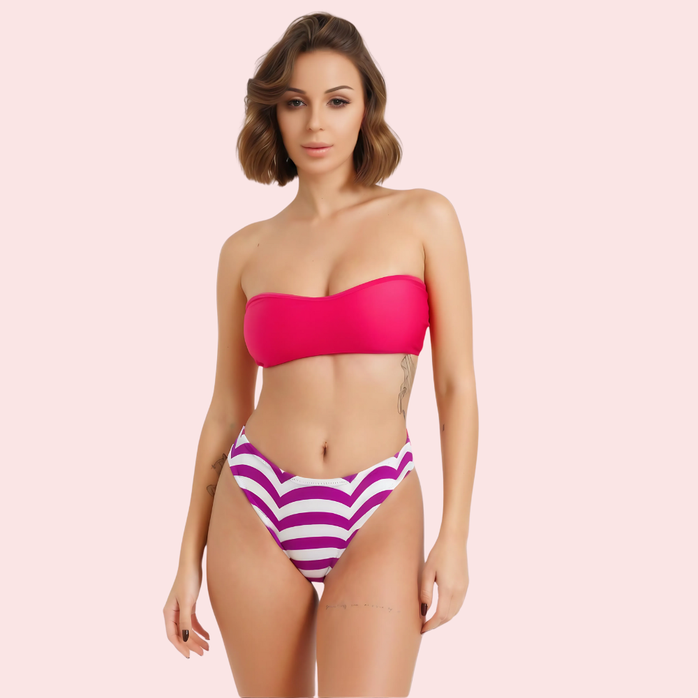 qfsFyPHh3N6JDsDGJHcOI0ypKMW32jeqVHZ6w2B4.png Vibrant V-Cut Striped High-Waisted Bikini Bottom (Bottom Only)