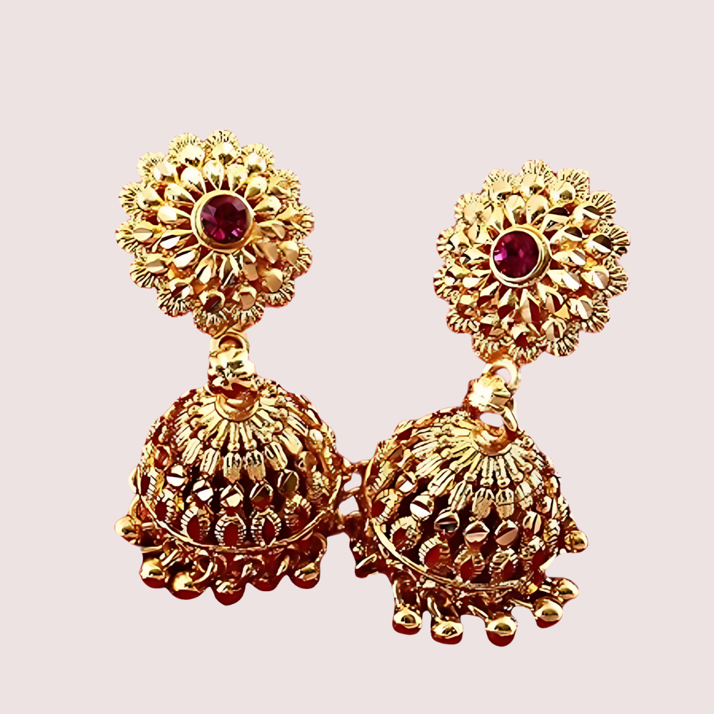 uKbzbeFm2jvM5sFTfOZcYO6d1ycdR4rFTLen9eRY.png Traditional yet Stylish Ruby Jhumkas Earrings
