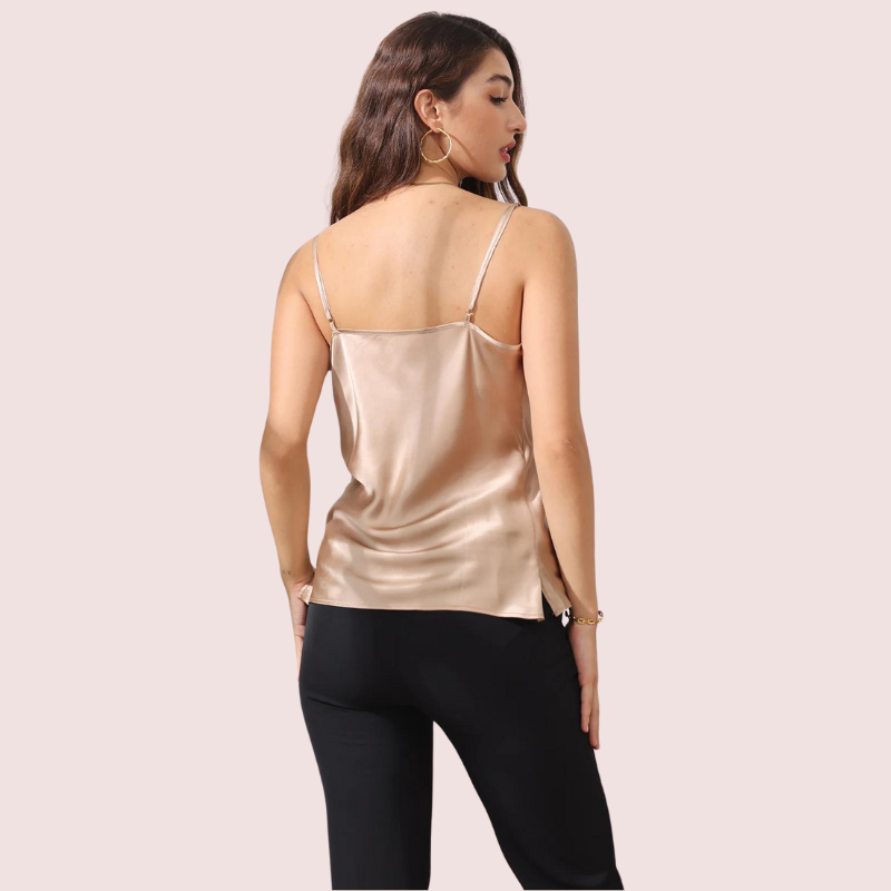 y5FSx1KXZeWDAJpsauPLz0dXUXg7PkVnEc02Gf5d.png Stylish Cowl Neck Silk Camisole Tank Top - Image 2