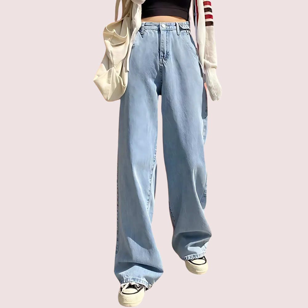 y8ZxyO2DBxe3eXsecDLtHXh6gH04WbBGVHBqaliZ.png Women's Stylish High Waist Wide Leg Straight Jeans - Image 2