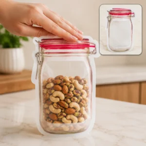 Airtight Food Storage Bag – Reusable Zipper Pouch 500ml | Organivo | 3PCS - Food Storage Bag