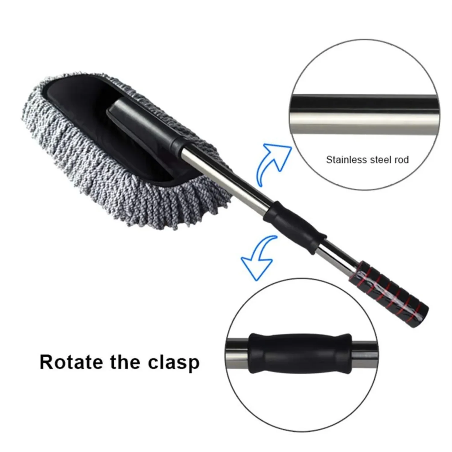 05-4749_microfiber_cleaning_duster.webp Car Duster – Retractable Handle Microfiber | Velvet Wheels - Car Duster product image 4