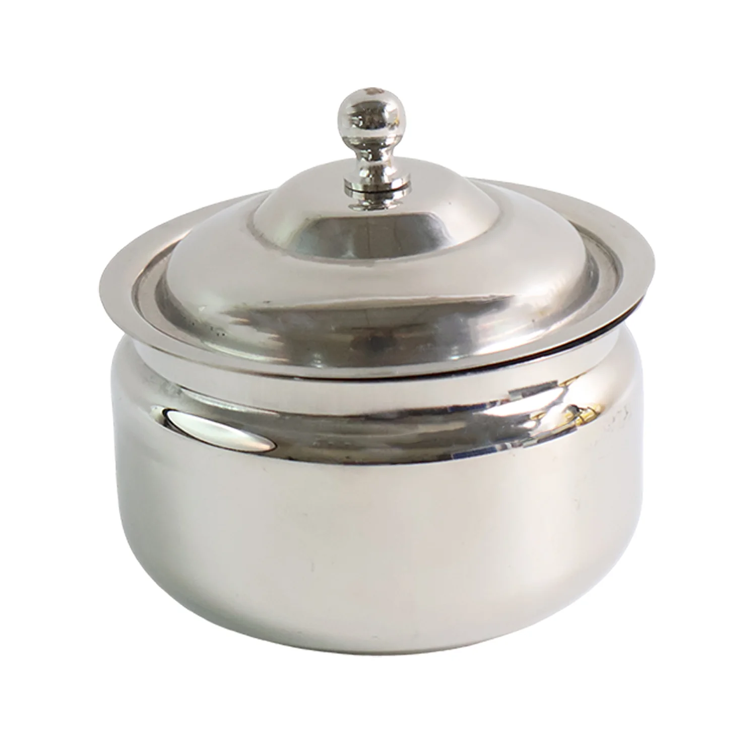 06-8274_koko_ss_ghee_pot_with_lid_n_spoon.webp Stainless Steel Ghee Pot with Lid & Spoon – Mirror Finish - Ghee Pot product image 6