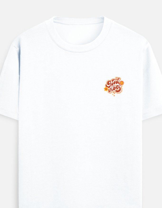 img_d0d6c113fc2682.jpg ZAVELO GOODVIBES Unisex Standard Crew T-Shirt – F&B Print– Classic Comfort, Everyday GOODVIBES - T Shirts