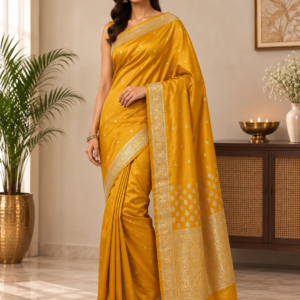 Katan Silk Zari Work Buti Banarasi Saree - Banarasi Sarees