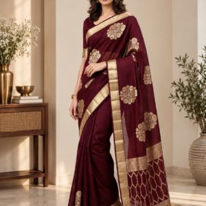 Kora Organza Zari Work Designer Banarasi Saree - Banarasi Sarees