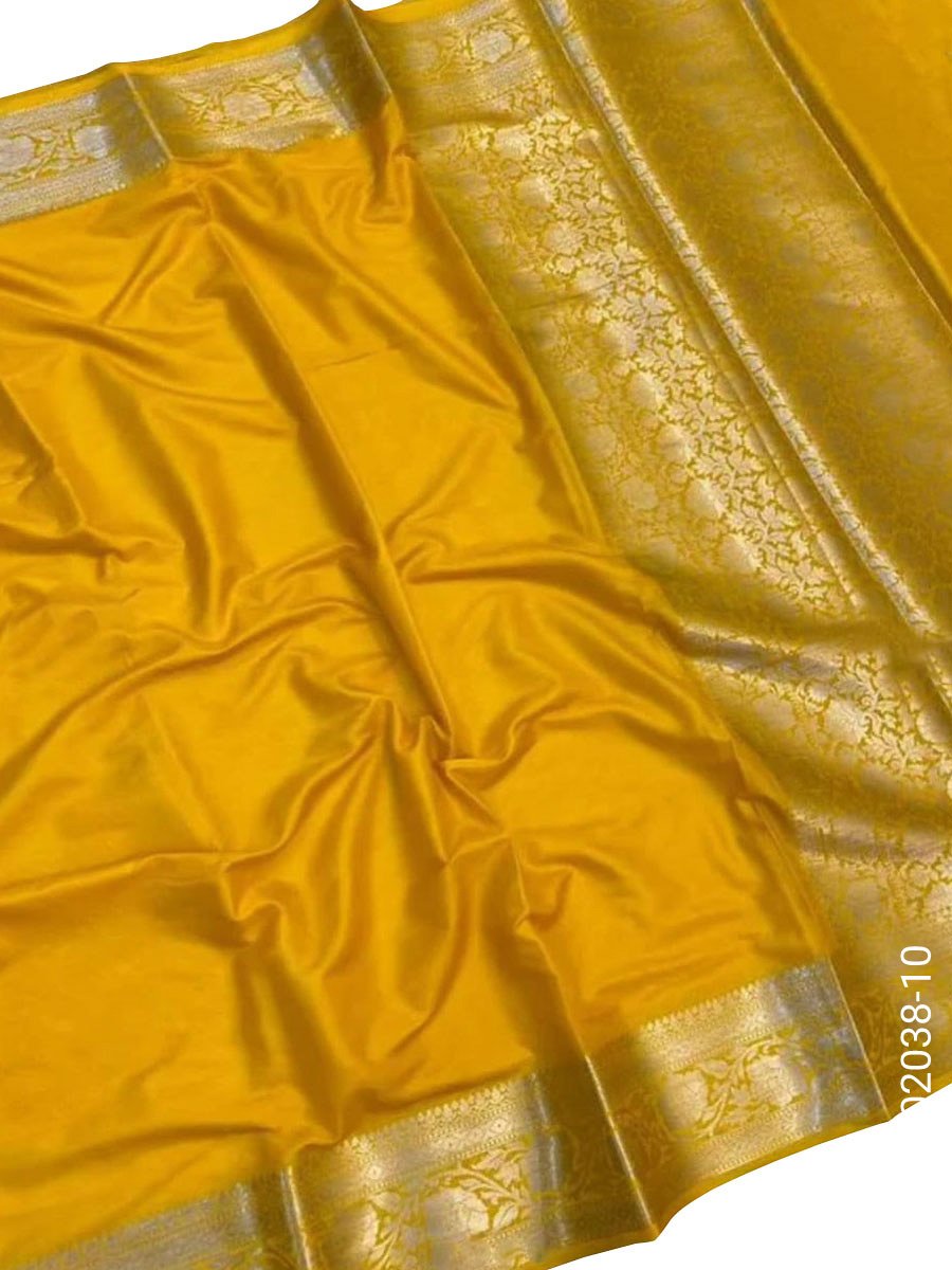 soft-silk-zari-work-plain-banarasi-saree-11 Soft Silk Zari Work Plain Banarasi Saree - Banarasi Sarees product image 12