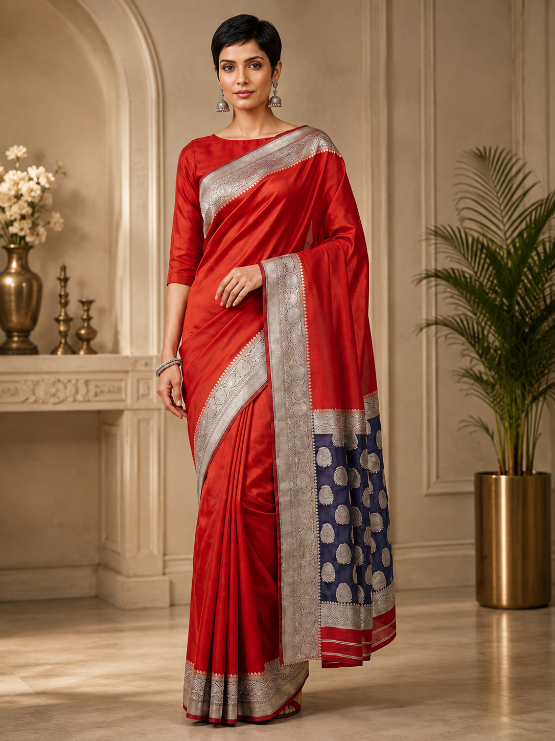 soft-silk-zari-work-plain-banarasi-saree-8- zavelo sarees (2) Soft Silk Zari Work Plain Banarasi Saree - Banarasi Sarees product image 2